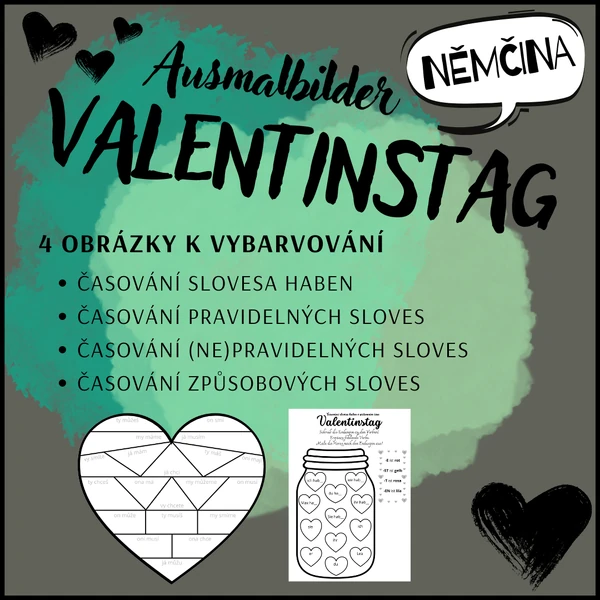 Ausmalbilder - Valentinstag