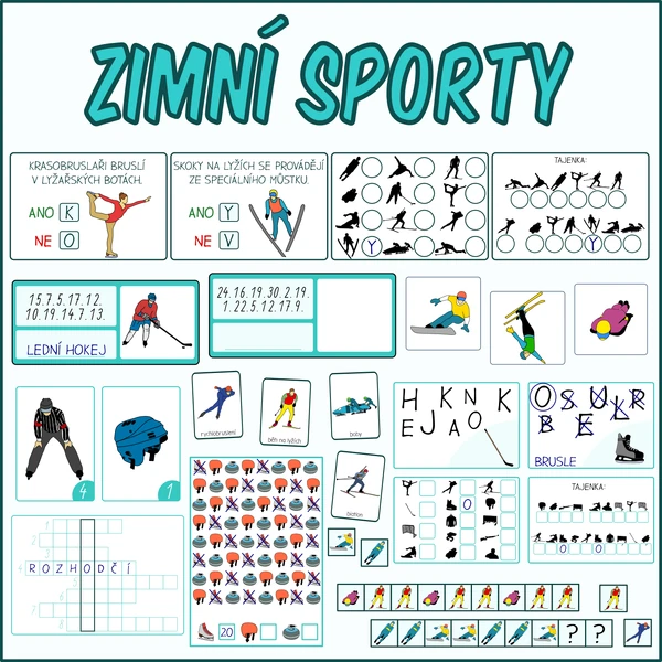 Zimní sporty - Sada aktivit