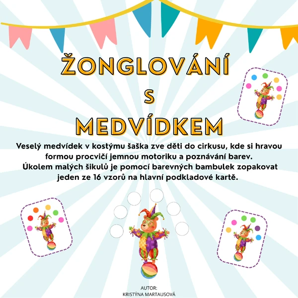 Barevné žonglování - Zábavné učení s medvídkem