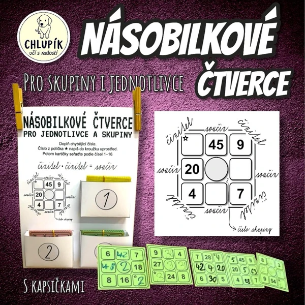 NÁSOBILKOVÉ ČTVERCE - pro skupiny a jednotlivce