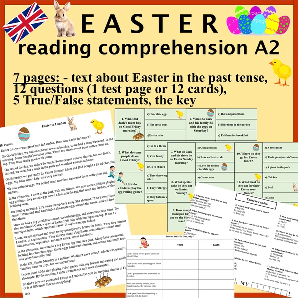 Velikonoce / Easter reading comprehension (A2)