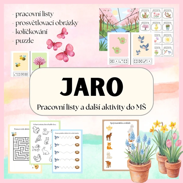 Jarní pracovní listy a další aktivity do MŠ 🌸