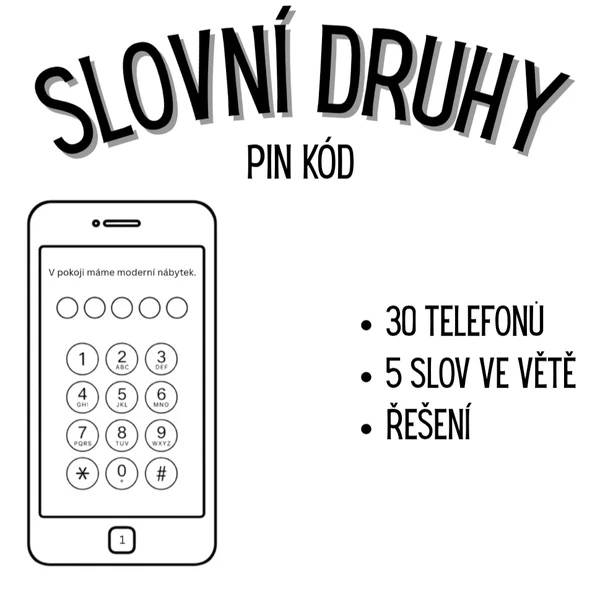 Slovní druhy - PIN kód