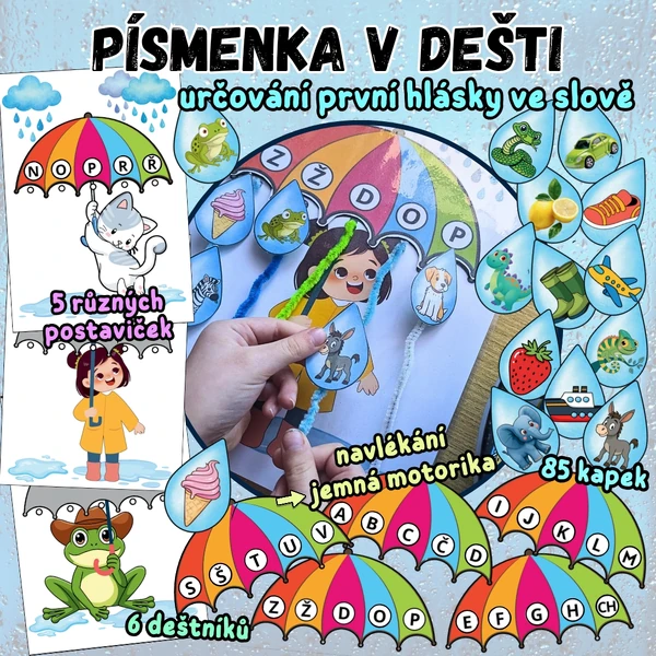 PÍSMENKA V DEŠTI - první hlásky ve slovech