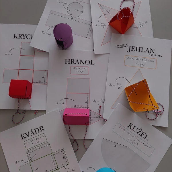Vizualizace geometrických těles - síť, objem a povrch