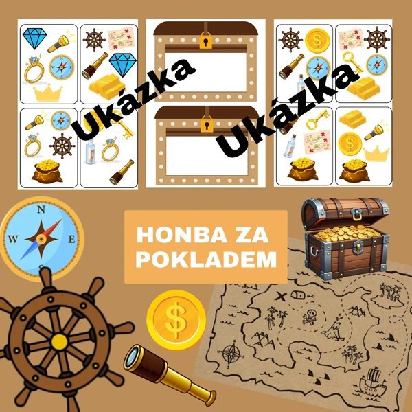 Honba za pokladem- skládání pokladu do truhly