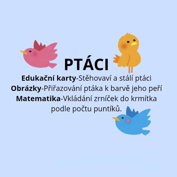 PTÁCI-Stěhovaví a stálí ptáci, barva peří, počet zrníček