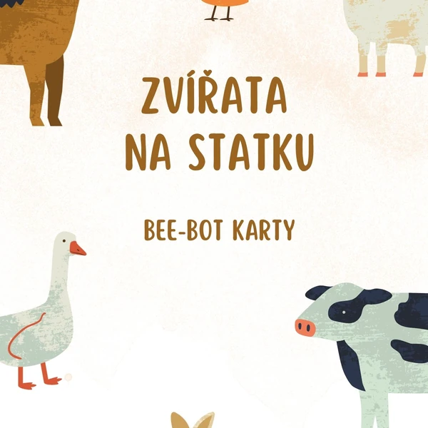Zvířata ze statku - Bee-bot karty