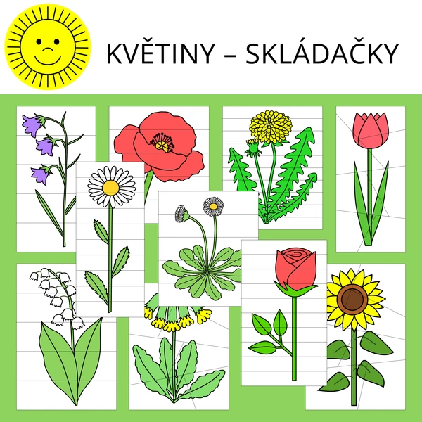 KVĚTINY - SKLÁDAČKY