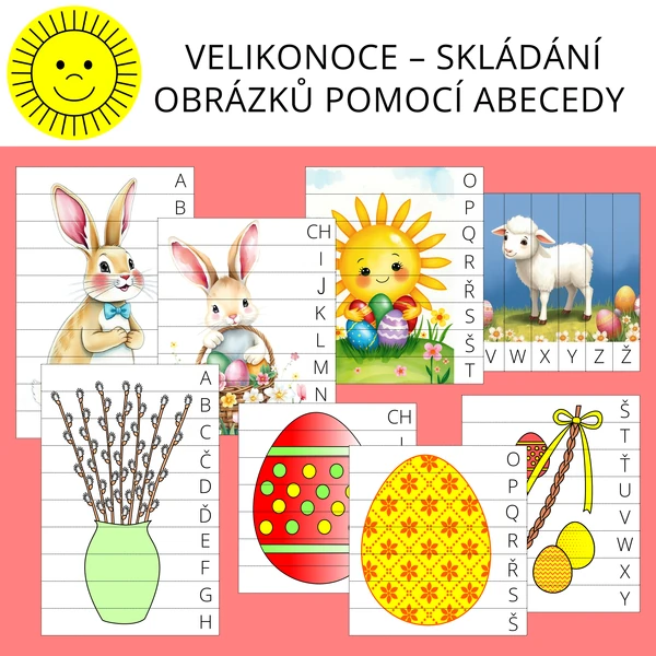 VELIKONOCE - SKLÁDÁNÍ OBRÁZKŮ POMOCÍ ABECEDY