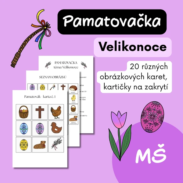 Velikonoční pamatovačka - pamatovák