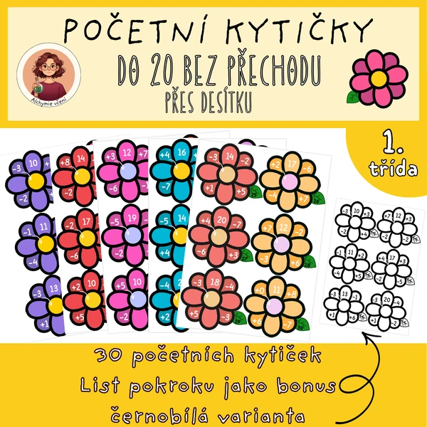 Početní kytičky - počítání do 20