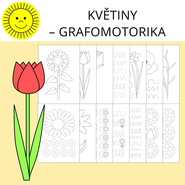 KVĚTINY - GRAFOMOTORIKA