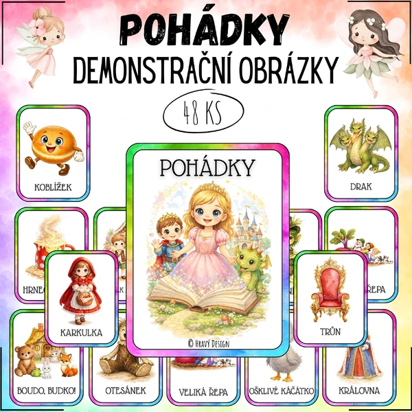 Z pohádky do pohádky - demonstrační obrázky 