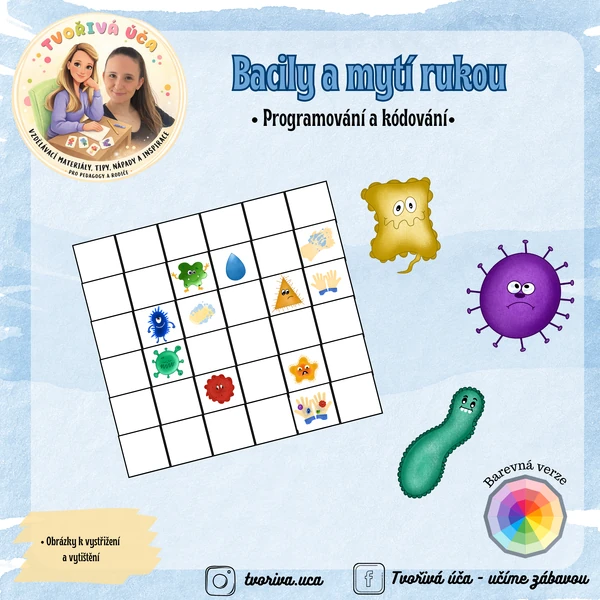 Bacily a mytí rukou - programování a kódování