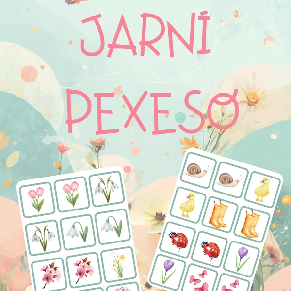 🌷 Jarní pexeso – 24 dvojic 🐝