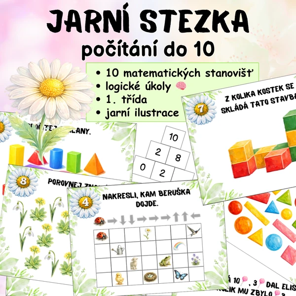 Jarní stezka - počítání do 10