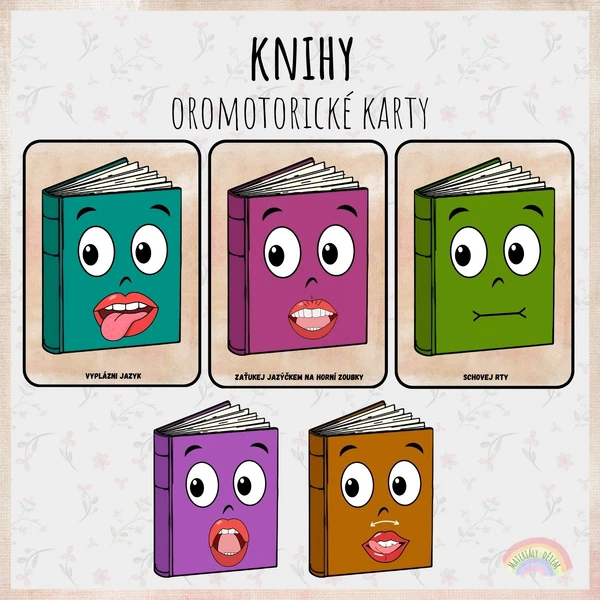 📚Knihy, oromotorické karty📚