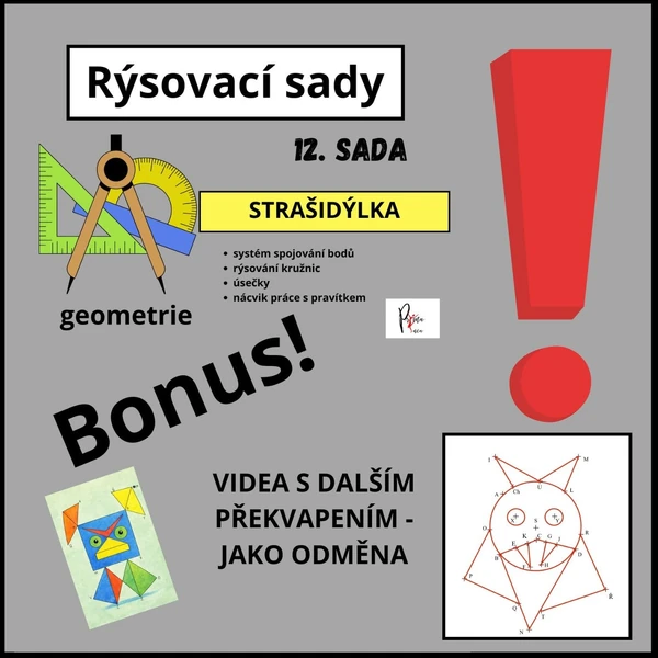 RÝSOVÁNÍ - SLOVNÍ ÚLOHa - video se strašidýlkem - RÝSOVACÍ SADA č. 12