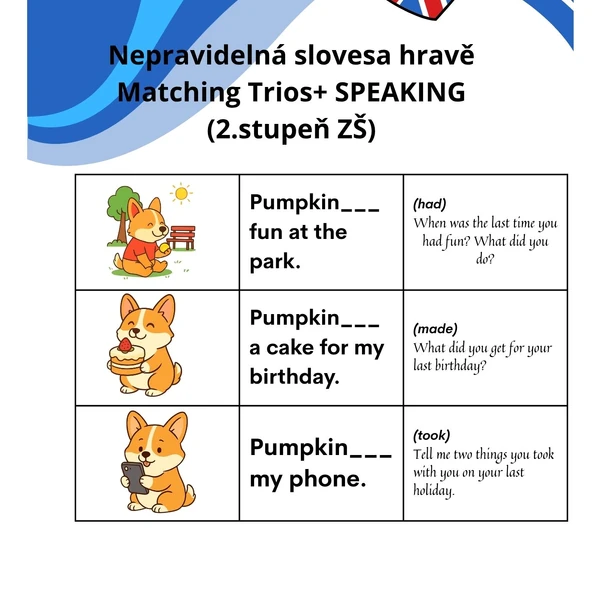 Nepravidelná slovesa hravě