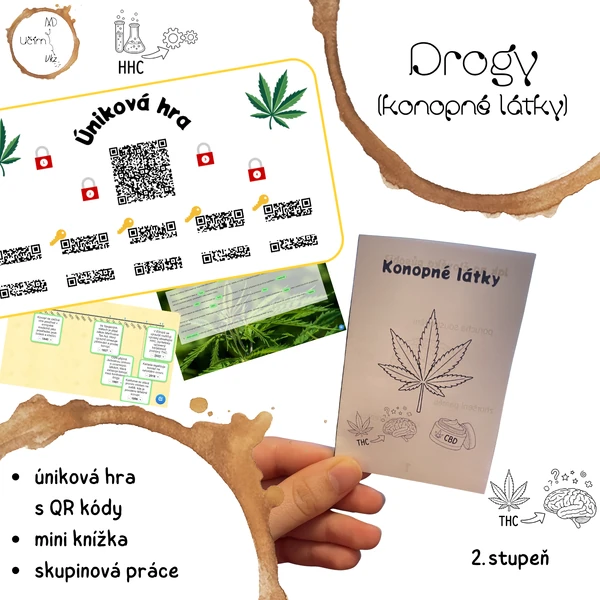 Konopné látky – úniková hra + mini knížka