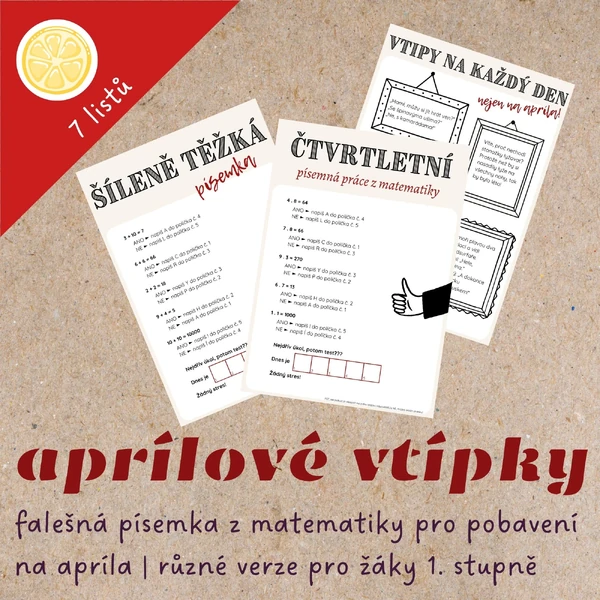 APRÍL v matematice | falešná písemka pro pobavení