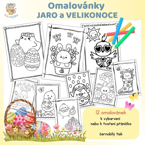 Omalovánky VELIKONOCE a JARO