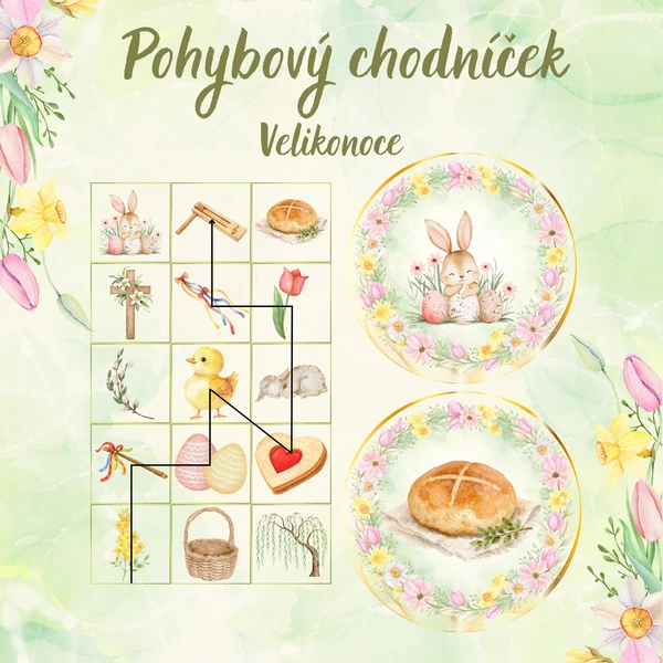 Velikonoce - pohybový chodníček