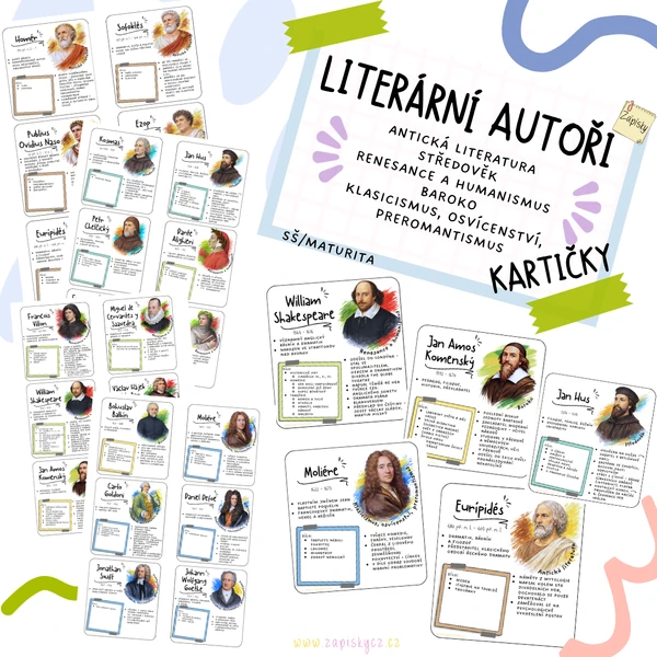 Literární autoři I. - antika až preromantismus
