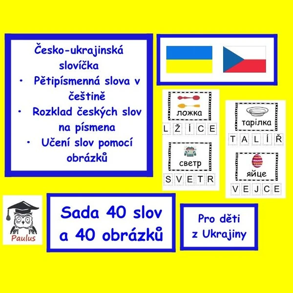 Česko-ukrajinská slovíčka aneb pětipísmenná slova