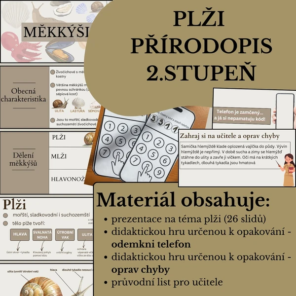 Měkkýši - prezentace a aktivity