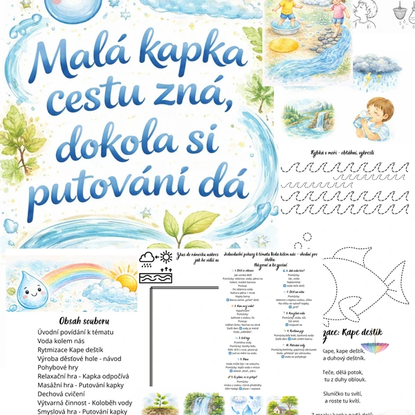 💧Malá kapka cestu zná, dokola si putování dá