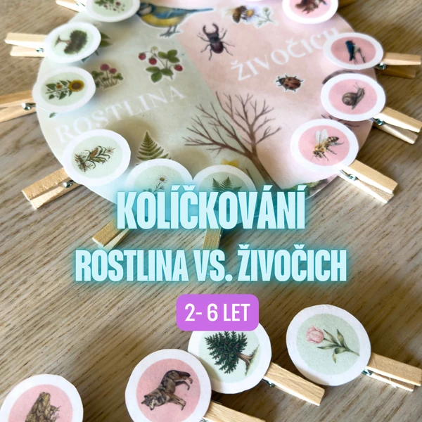 Kolíčkování: Rostliny × živočichové