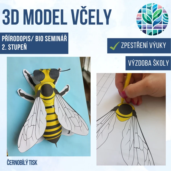 3D model včely