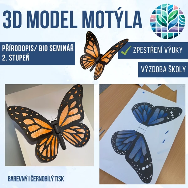 3D model motýla