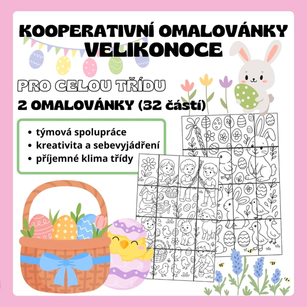 Kooperativní omalovánky - VELIKONOCE