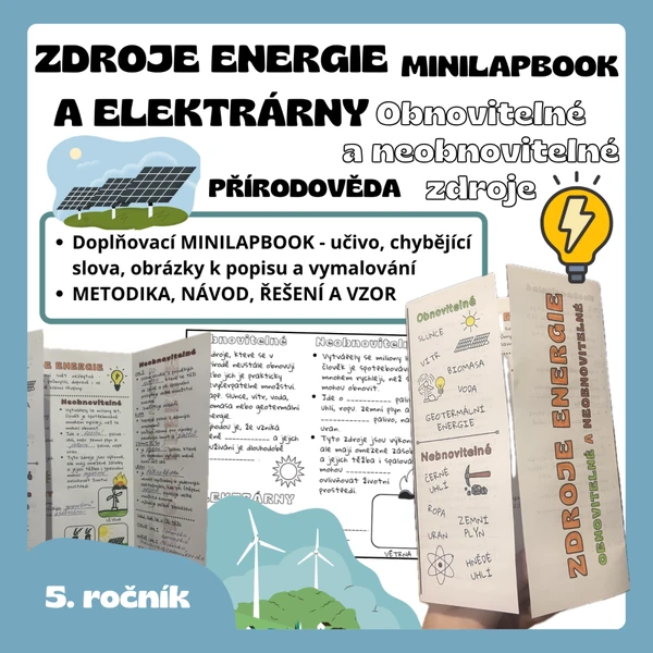 Zdroje energie a elektrárny - MINILAPBOOK