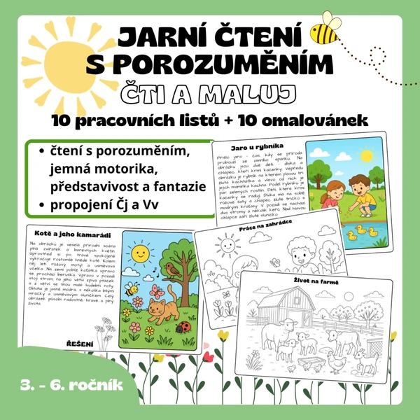 Jarní čtení s porozuměním - ČTI A MALUJ