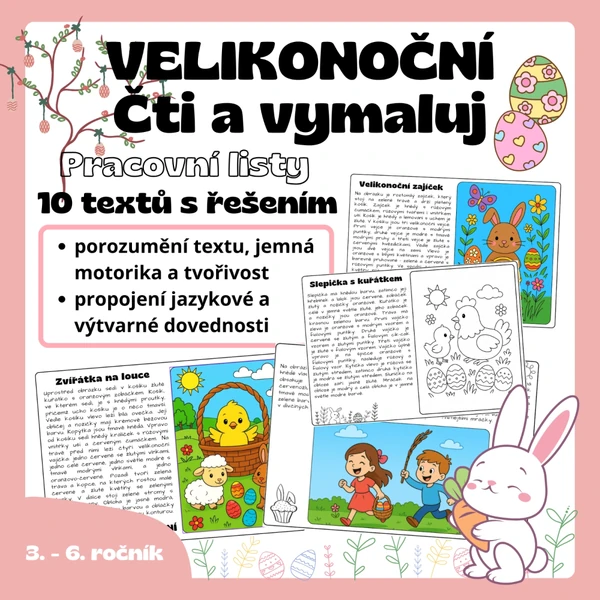 VELIKONOČNÍ Čti a vymaluj