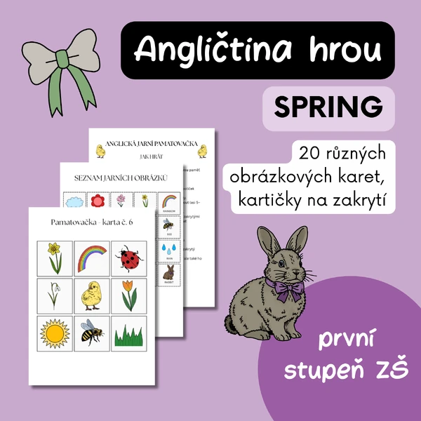 Angličtina hrou - jarní pamatovačka - pamatovák