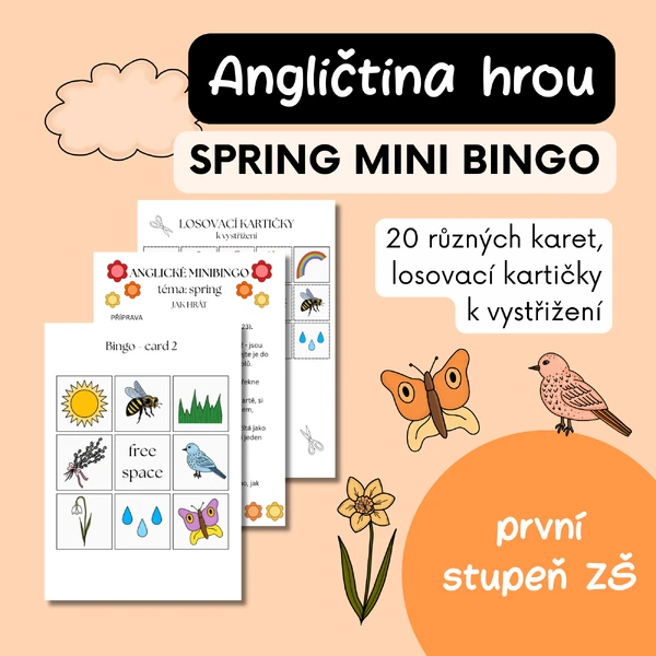 Anglické jarní mini bingo