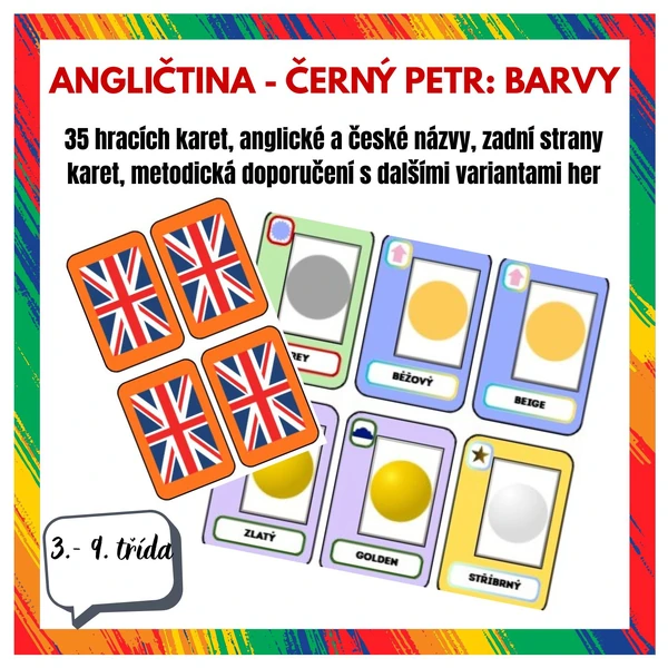 Angličtina: Černý Petr - barvy