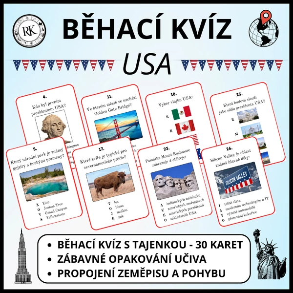 USA - Běhací kvíz