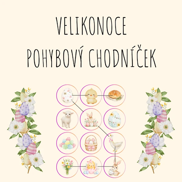 Velikonoce - pohybový chodníček