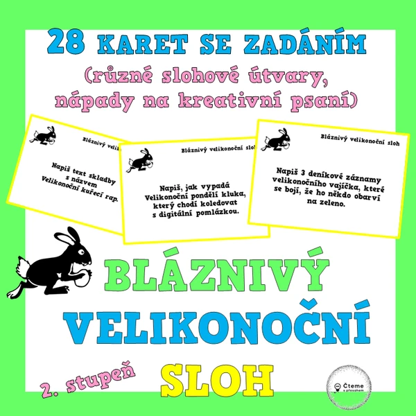 Bláznivý velikonoční sloh - 28 karet se zadáním