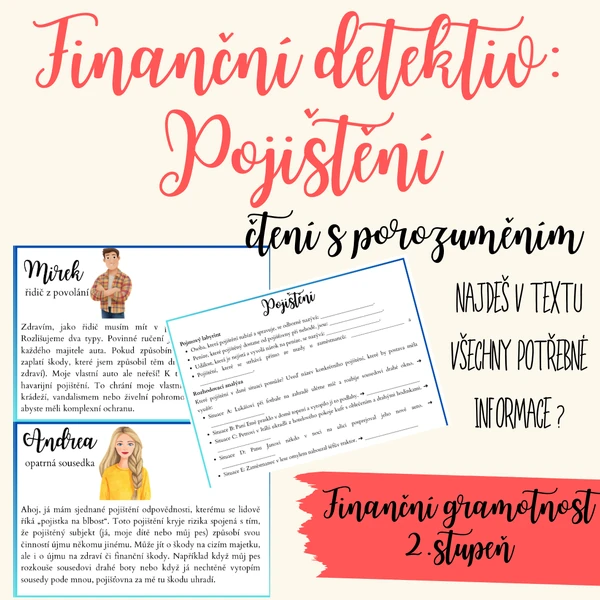 Finanční detektiv: Pojištění / čtení s porozuměním