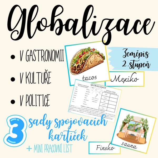 Globalizace: gastronomie, politika a kultura / aktivity, pracovní list