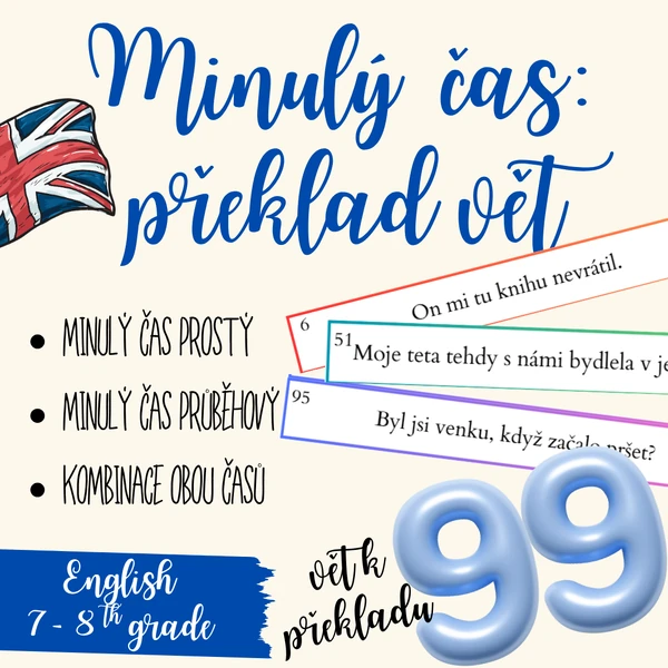 Minulý čas: překlad vět / Past tense: translation