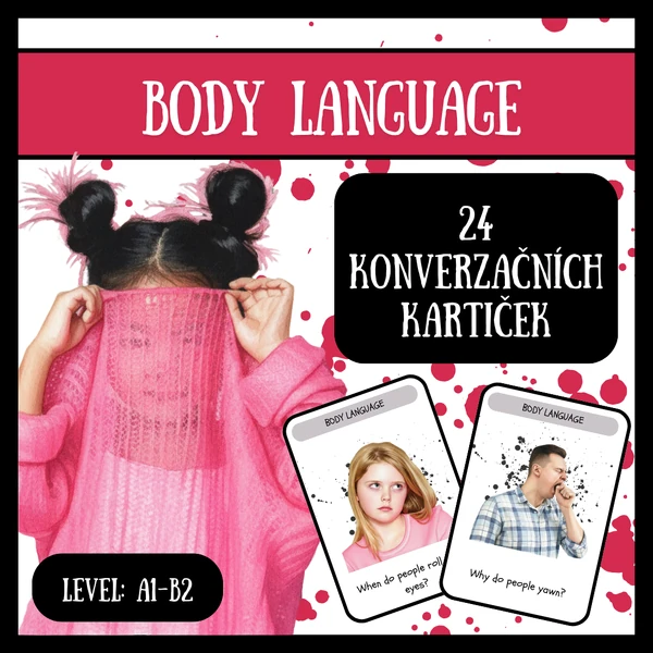 Konverzační kartičky - present simple - body language - řeč těla