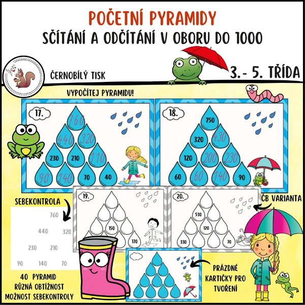 Početní pyramidy do 1000